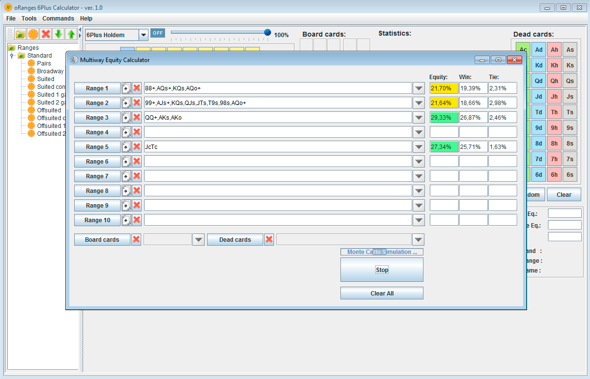 Multiway Equity Calculator