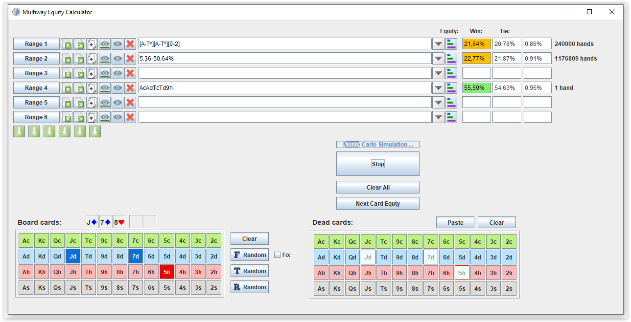 Multiway Equity Calculator